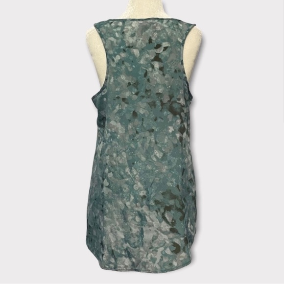 Mossimo Women's Racerback Tank Top Size S/P Abstract Sheer Blouse - Picture 3 of 6